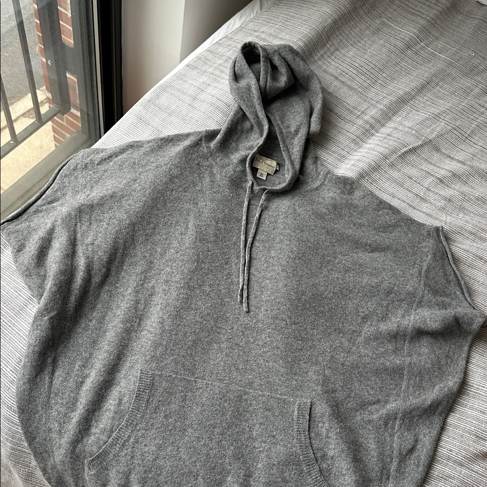 Wool Gray Knit Hoodie - Picture 2 of 9